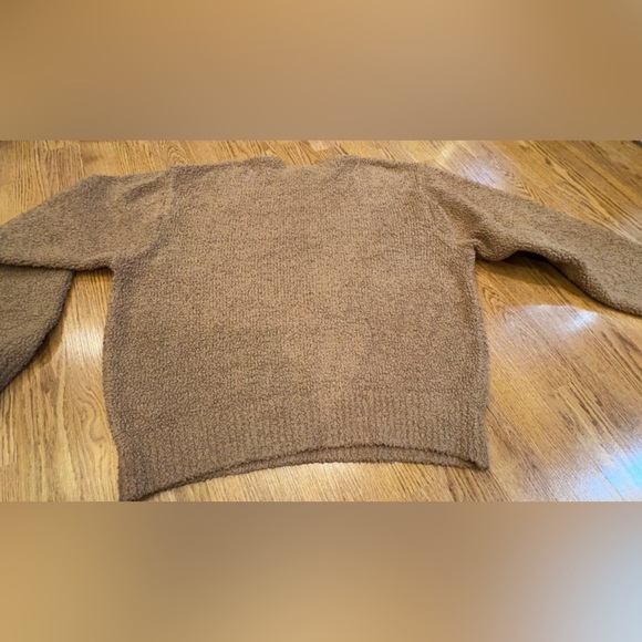 SKIMS KIM KARDASHIAN Women’s Brown Pullover Long Sleeve Sweater - Picture 14 of 16